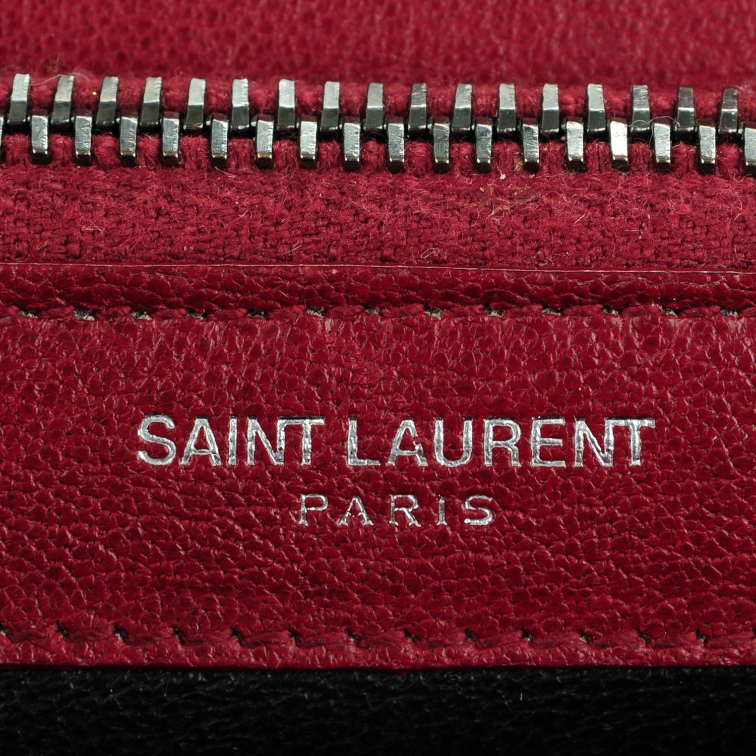 Saint Laurent Sheepskin Matelasse Chevron Large Monogram Satchel Red 7 of 12