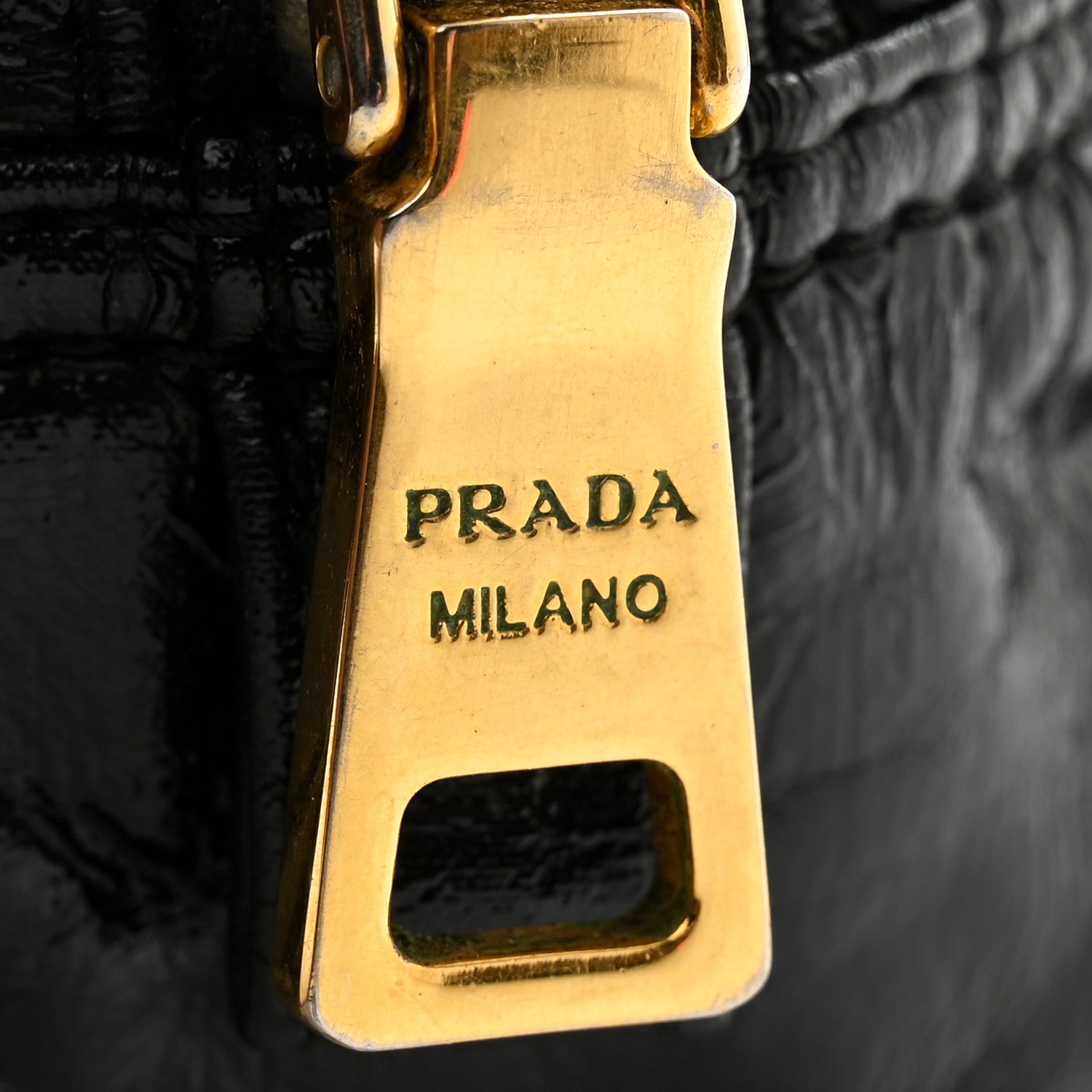 Prada Vernice Cosmetic Pouch Black 6 of 11