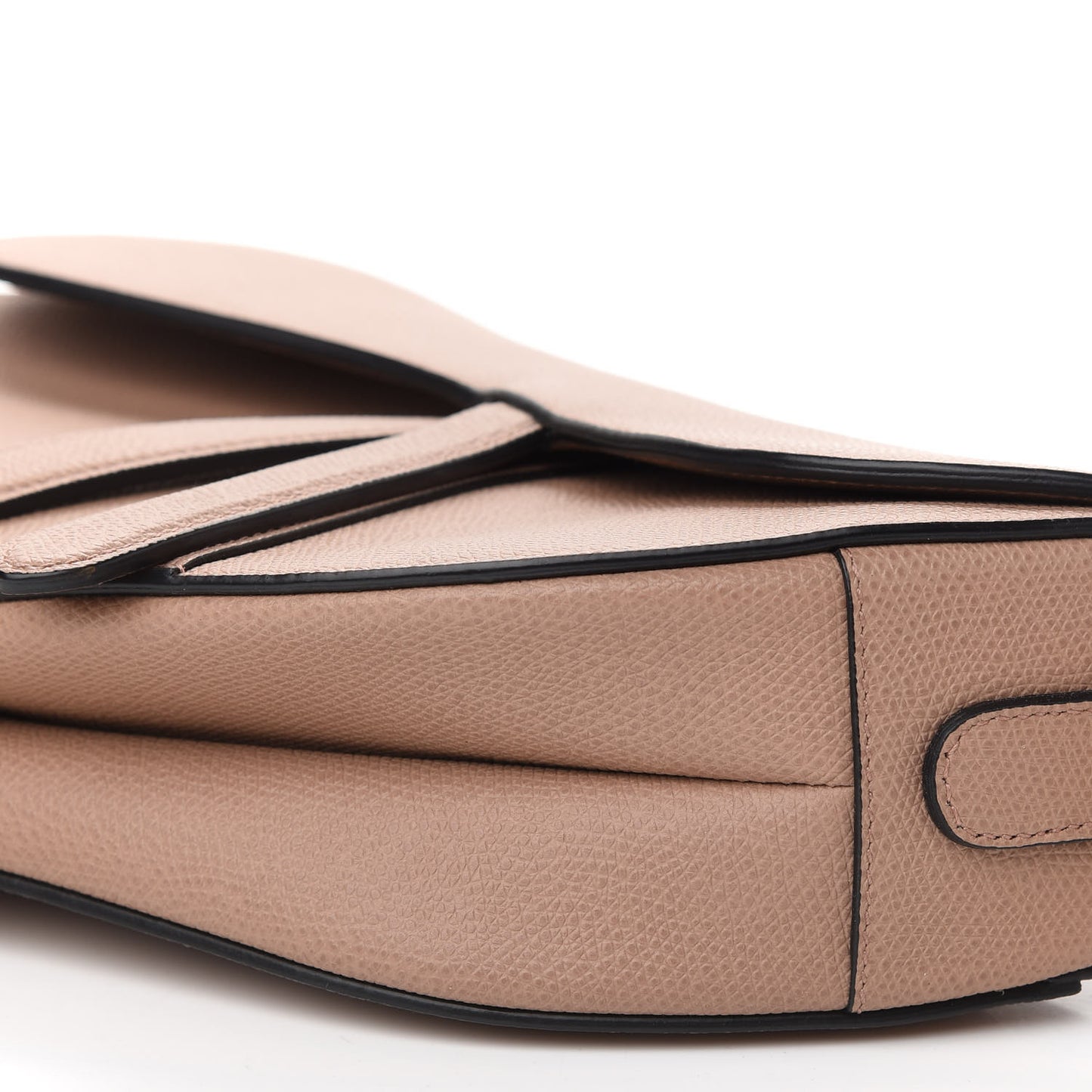 Grained Calfskin Saddle Bag Pink