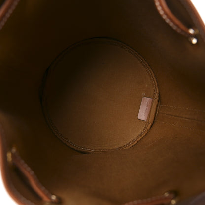 Celine Triomphe Canvas Calfskin Small Drawstring Bucket Bag Tan 5 of 10