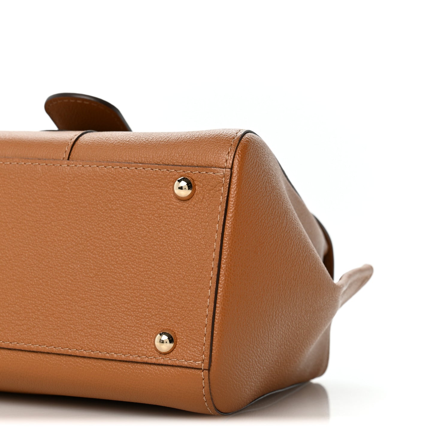 Grained Calfskin Mini Brillant Satchel Natural