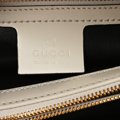 Gucci Calfskin Geometric Inlay Medium Diana Tote Bag White Black 6 of 10