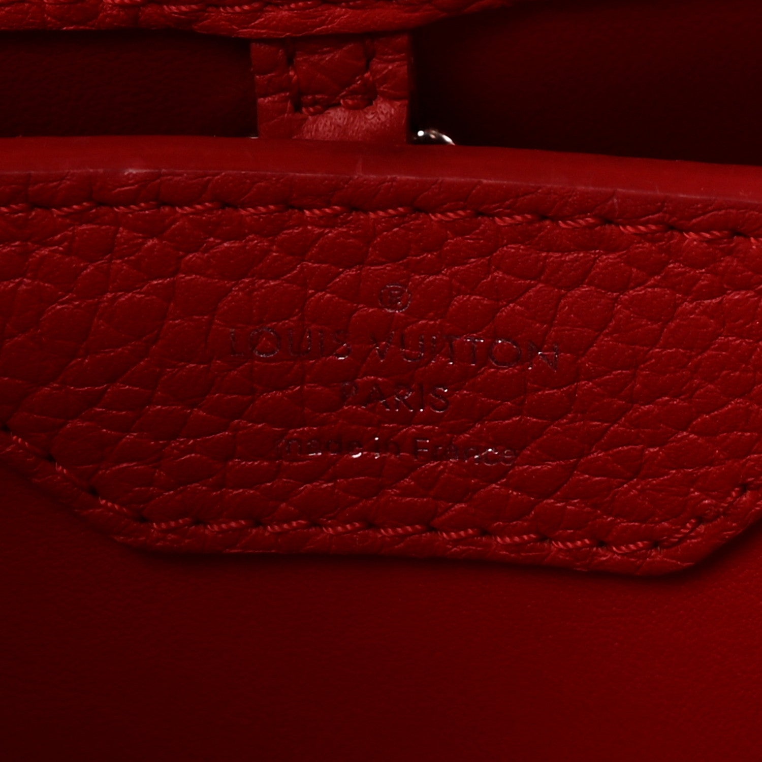 Louis Vuitton Taurillon Capucines BB Rubis 6 of 9