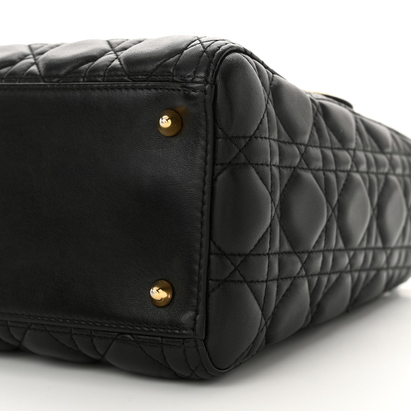 Lambskin Cannage Medium Lady Dior Black