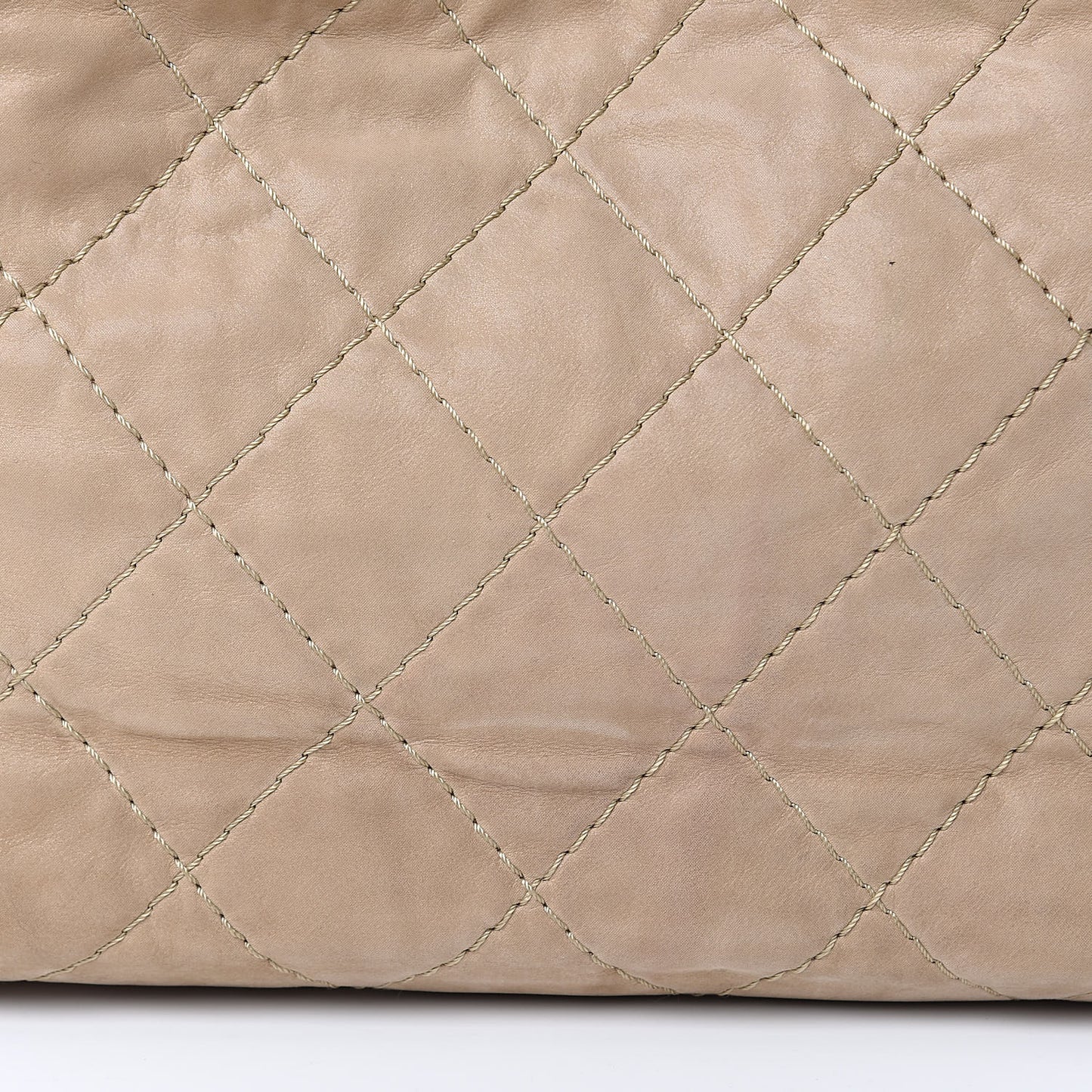 Iridescent Calfskin Small Sea Hit Tote Beige