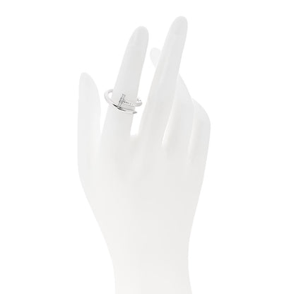Cartier 18K White Gold Diamond Juste Un Clou Ring 53 6.25 2 of 5