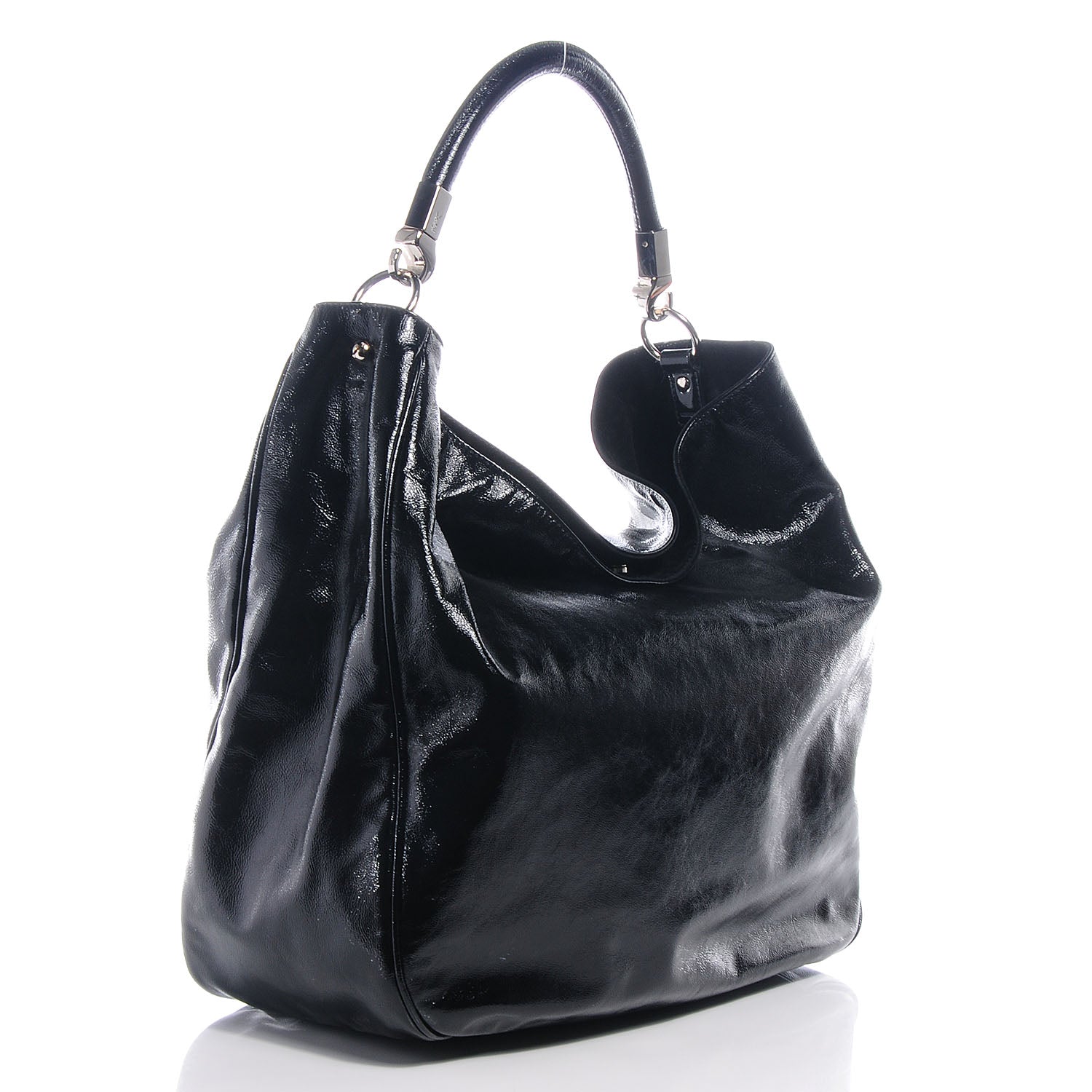 Saint Laurent Patent Large Roady Hobo Black 3 of 7