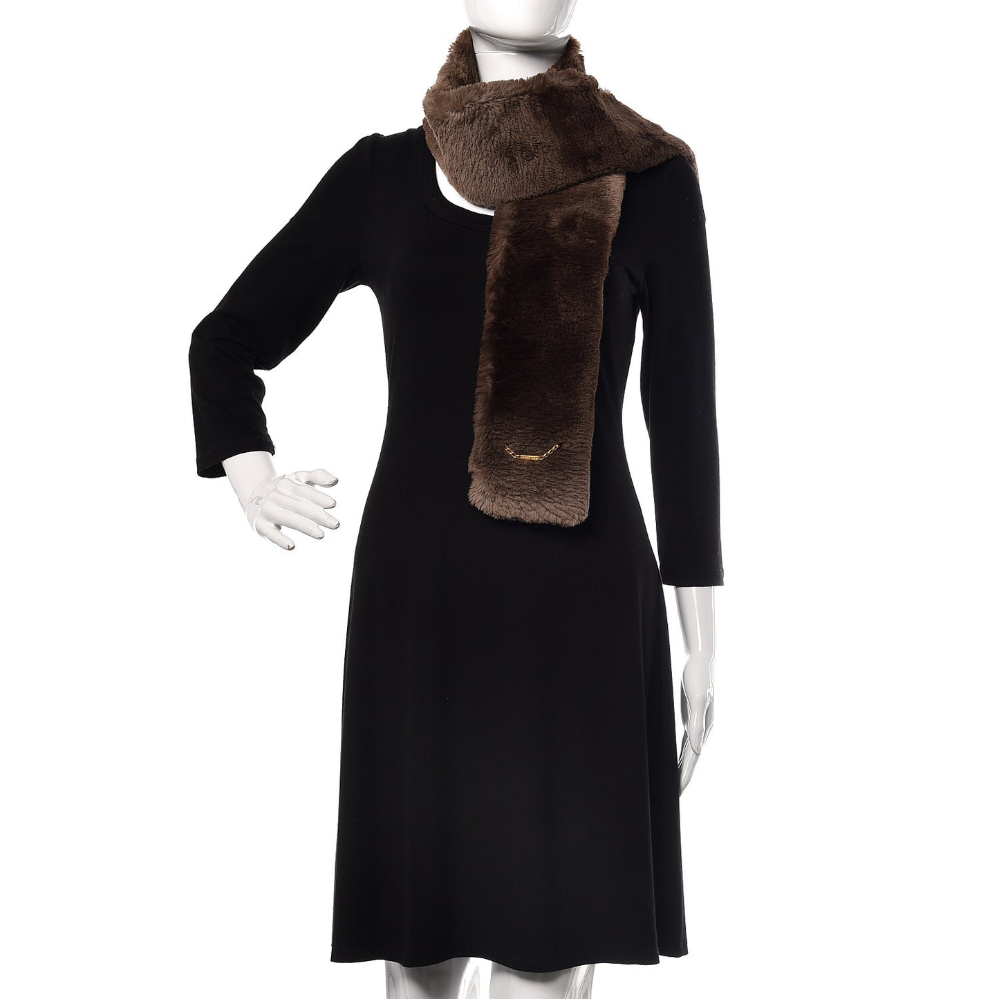 Fur CC Scarf Brown