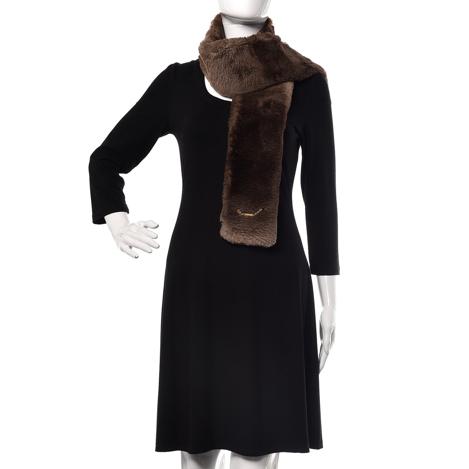Chanel Fur CC Scarf Brown 2 of 3