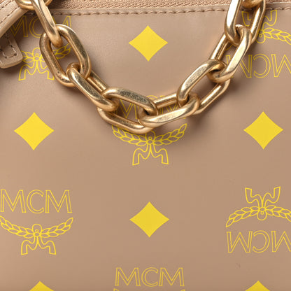 MCM Calfskin Color Splash Mini Pouch on Chain Croissant 7 of 9