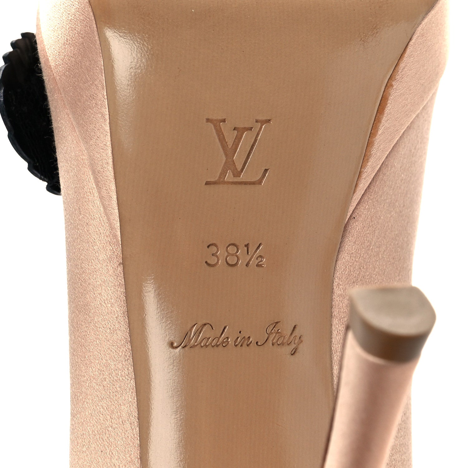 Louis Vuitton Satin Flower Embellished Pumps 38.5 Blush 6 of 8