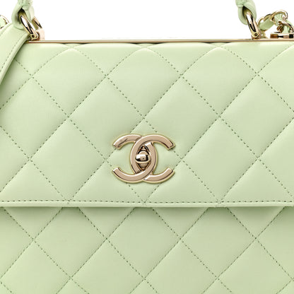 Chanel Lambskin Quilted Small Trendy CC Flap Dual Handle Bag Sea Green 8 of 12