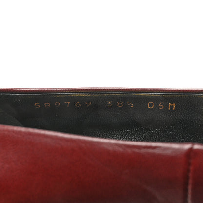 Gucci Malaga Kid Pumps 38.5 Vintage Bordeaux 8 of 12