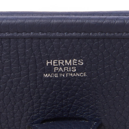 Hermes Taurillon Clemence Evelyne III PM Bleu Nuit 9 of 10