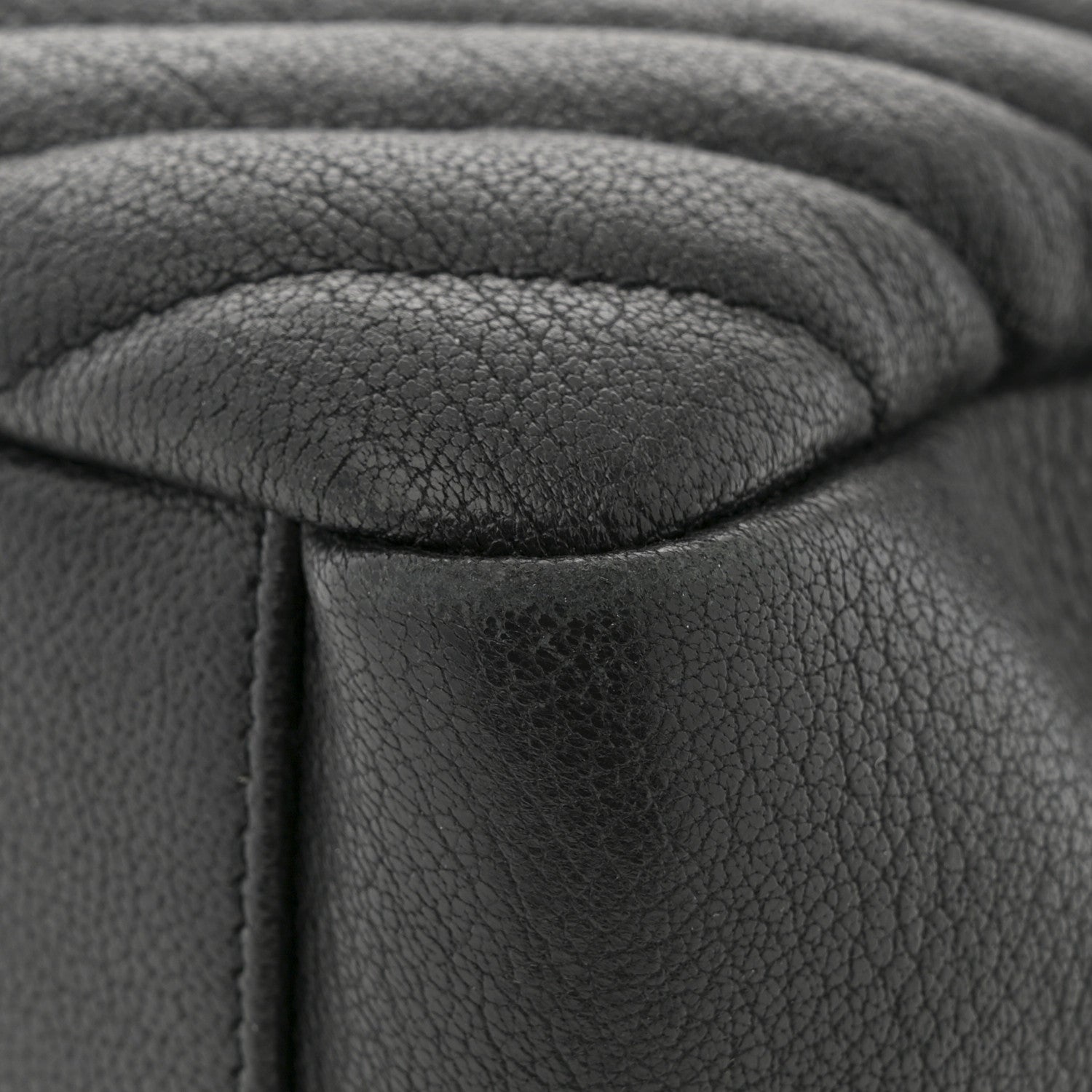 Saint Laurent Sheepskin Matelasse Chevron Monogram Monochrome Large College Satchel Black 11 of 12