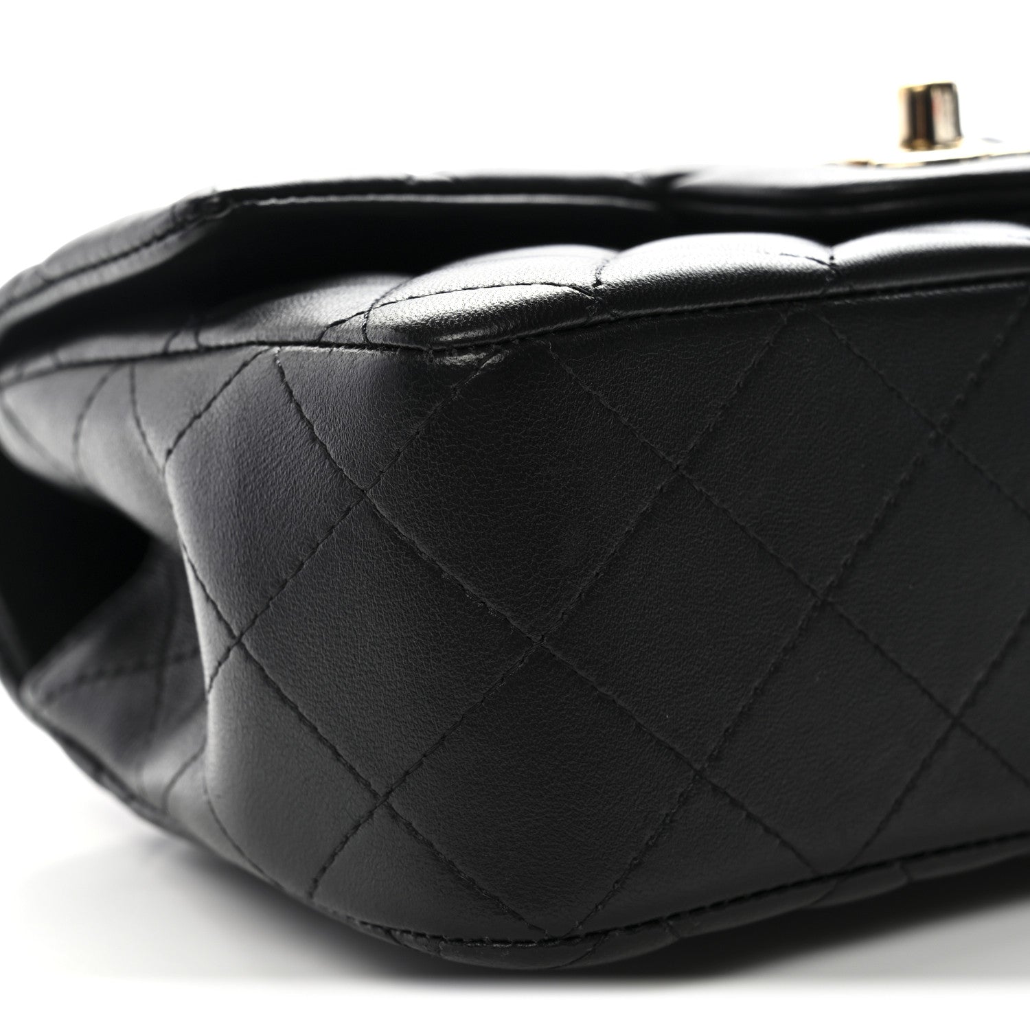 Chanel Lambskin Quilted Mini Top Handle Rectangular Flap Black 9 of 12