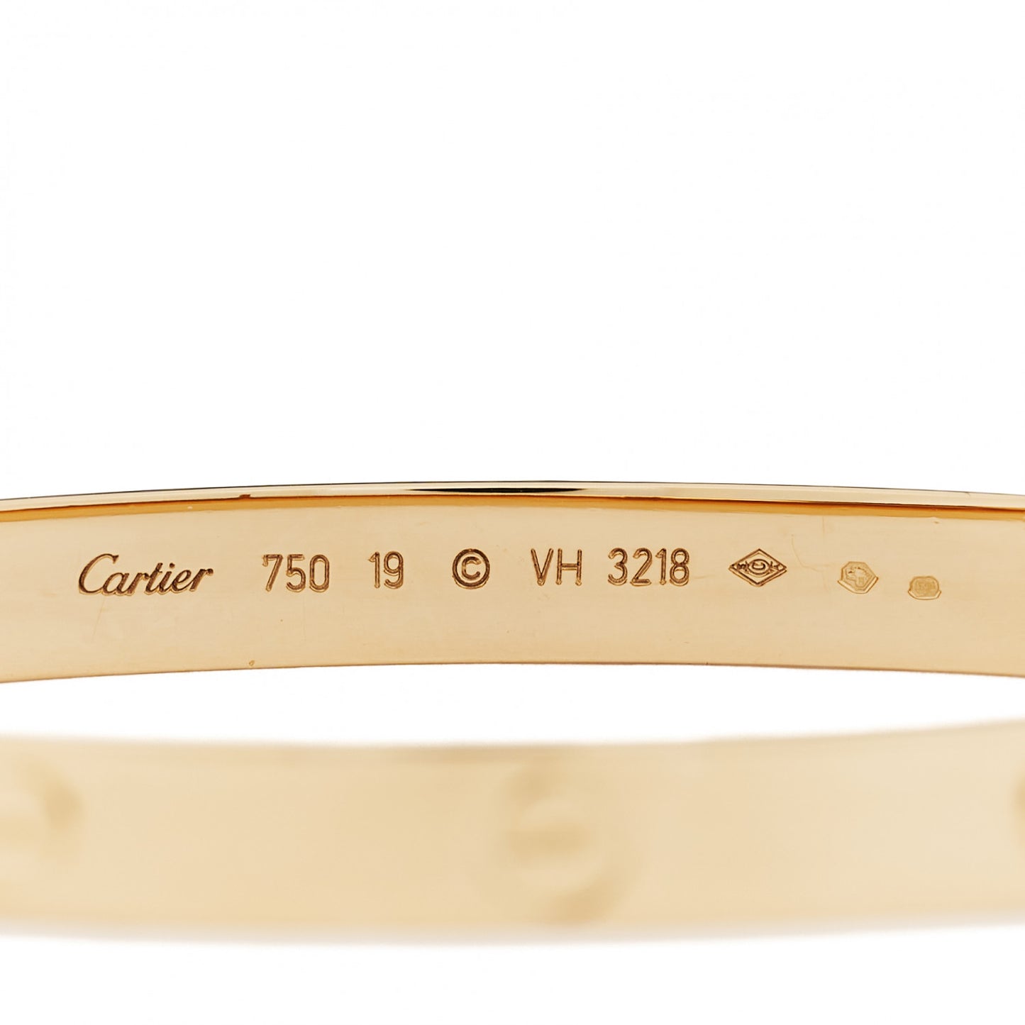 18K Yellow Gold LOVE Bracelet 19