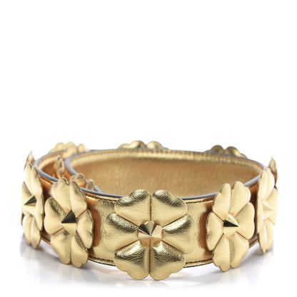Fendi Vitello Catalan Mirror Flowerland Studded Strap You Gold 2 of 5