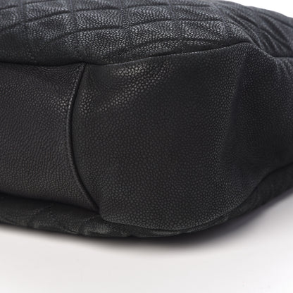 Chanel Iridescent Caviar Quilted Country Chic Hobo Black 7 of 11