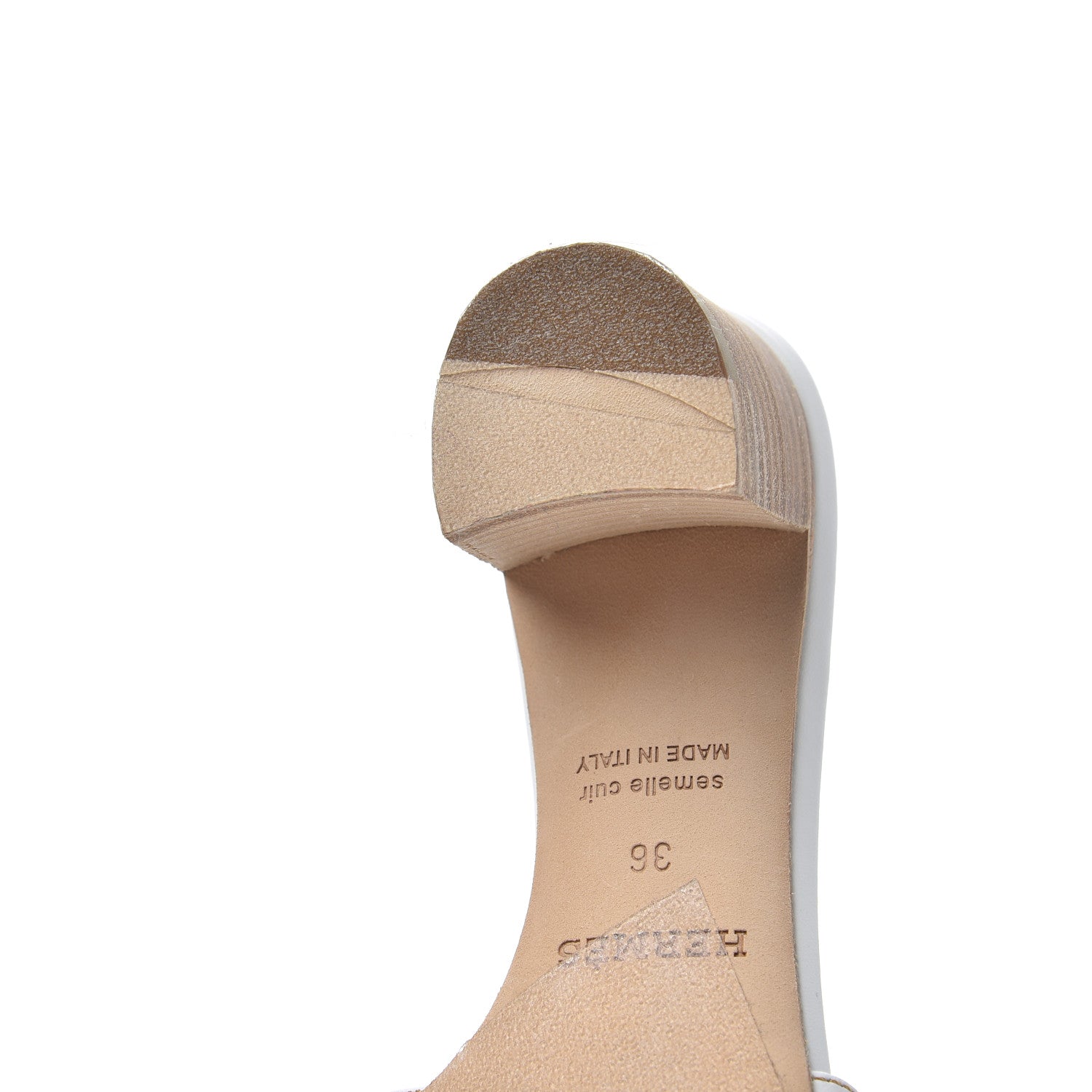 Hermes Calfskin Oasis Sandals 36 White 15 of 15