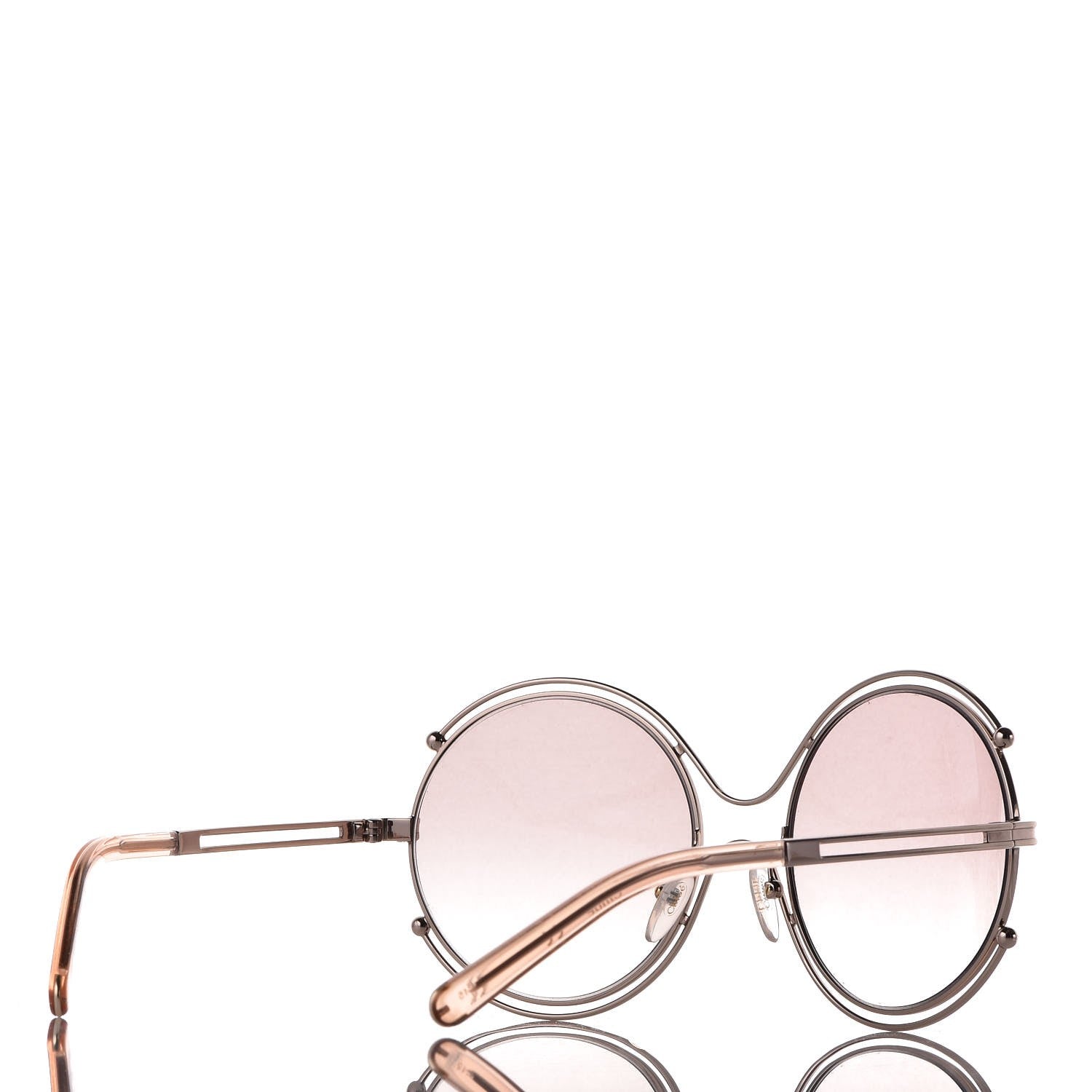 Chloe Isidora Oversized Round Sunglasses CE122S Gold 4 of 7