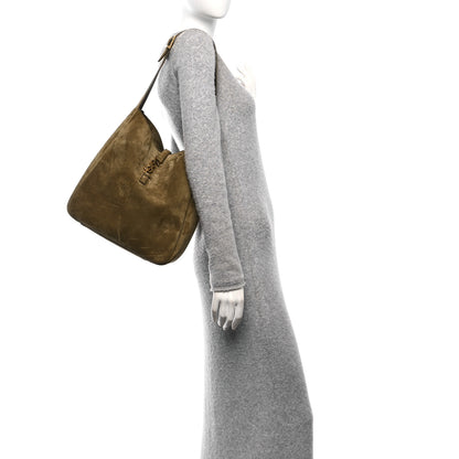 Saint Laurent Suede Large Le 5 A 7 Soft Hobo New Barley 2 of 12