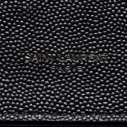 Saint Laurent Grain De Poudre Small Monogram Kate Satchel Black 5 of 9