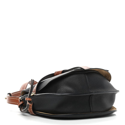 Loewe Grained Calfskin Small Gate Crossbody Bag Pecan Black 4 of 8