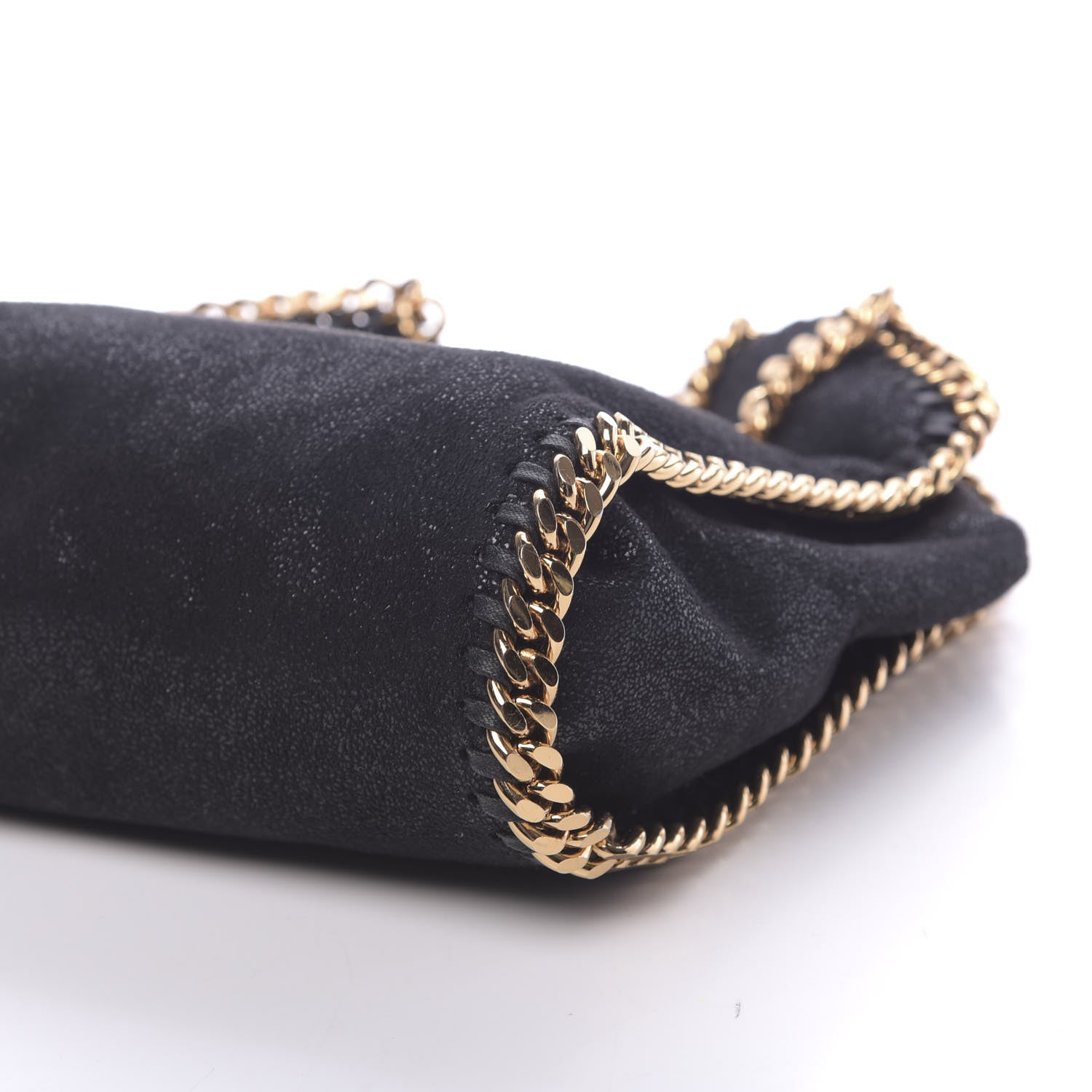 Stella McCartney Shaggy Deer Mini Falabella Fold Over Tote Black 9 of 9