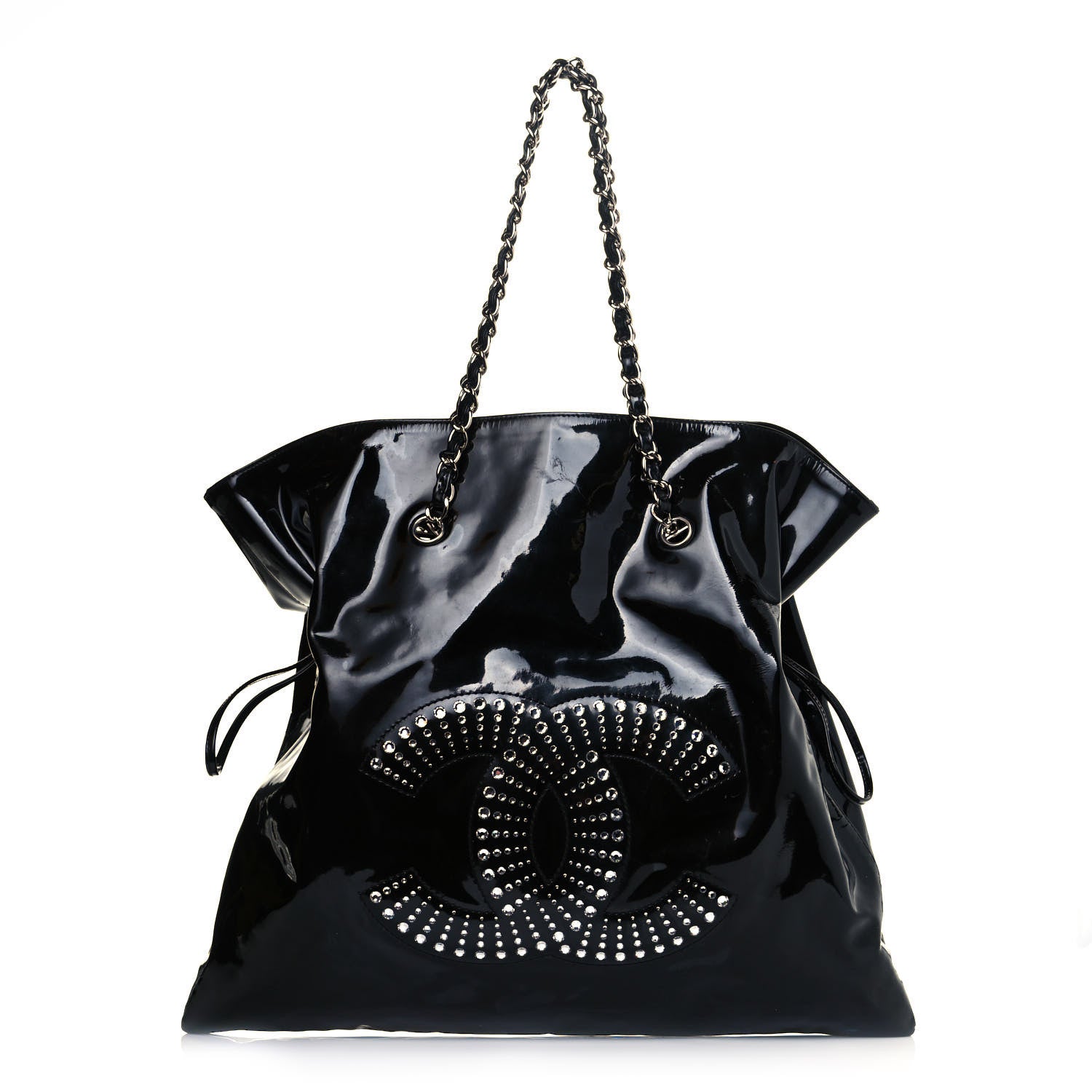 Chanel Patent Crystal Strass Bonbons Tote Black 1 of 6