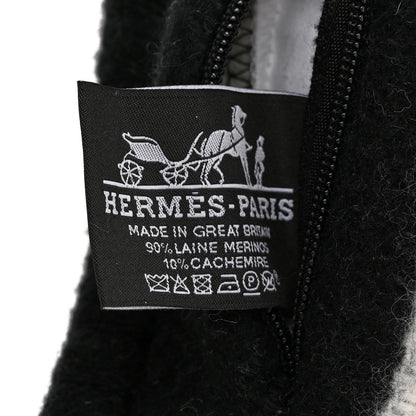 Hermes Wool Cashmere Avalon III Pillow PM Ecru Black 3 of 3