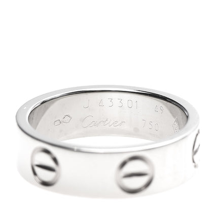 Cartier 18K White Gold 5.5mm LOVE Ring 49 4.75 4 of 4