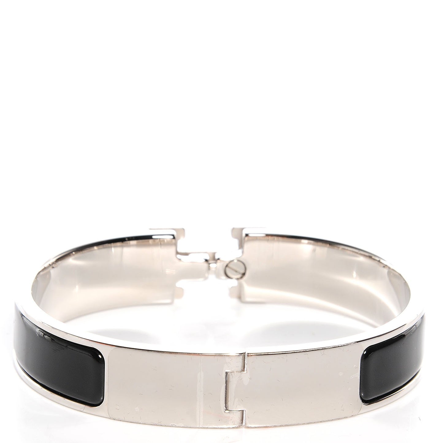 Enamel Narrow Clic Clac H Bracelet PM Black