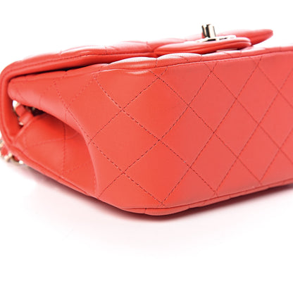 Chanel Lambskin Quilted Mini Square Flap Red 8 of 11