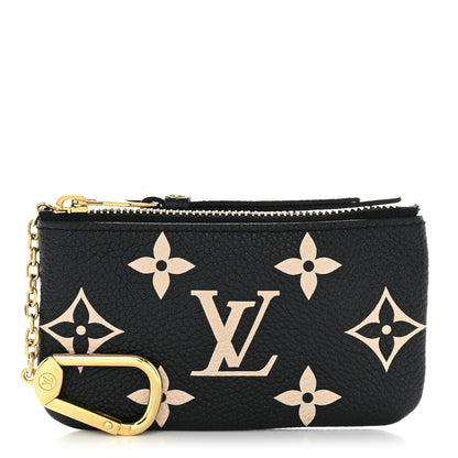 Louis Vuitton Empreinte Monogram Giant Key Pouch Black Beige 1 of 8