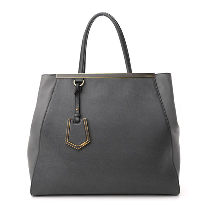 Fendi Vitello Large 2Jours Tote Grigio Grigio Chiaro 1 of 11