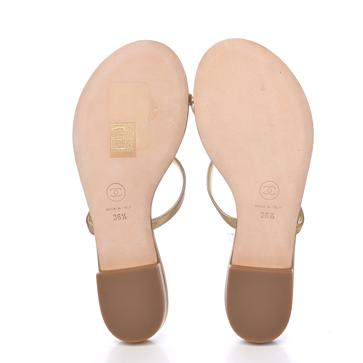 Metallic Calfskin Jeweled Sandals 36.5 Gold