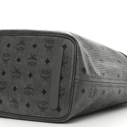 MCM Visetos Medium Aren Shopper Tote Grey 9 of 10