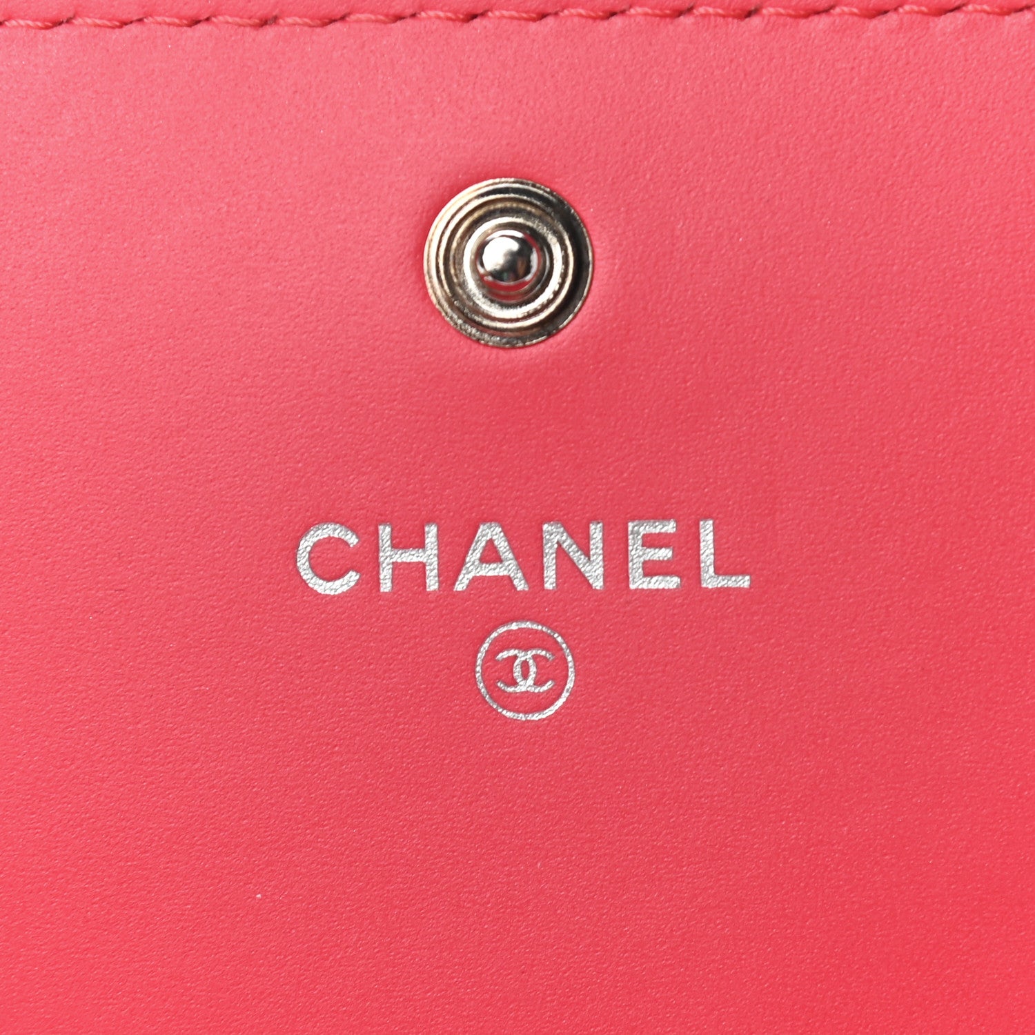 Chanel Patent Chevron Quilted CC Long Flap Wallet Red 7 of 8