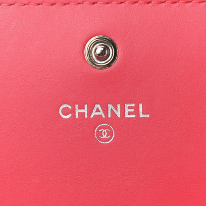Chanel Patent Chevron Quilted CC Long Flap Wallet Red 7 of 8