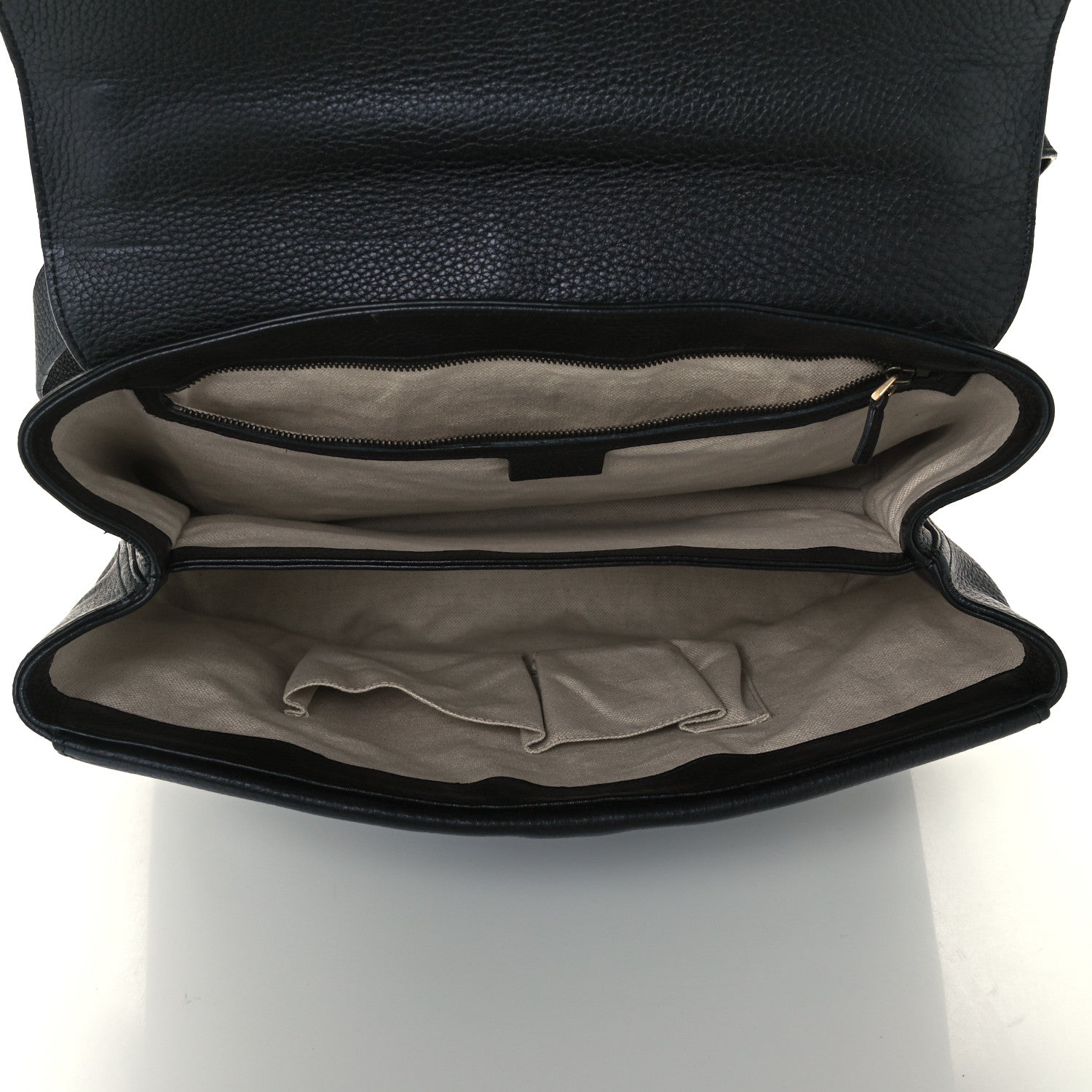 Gucci Calfskin Large GG Marmont Shoulder Bag Black 5 of 12