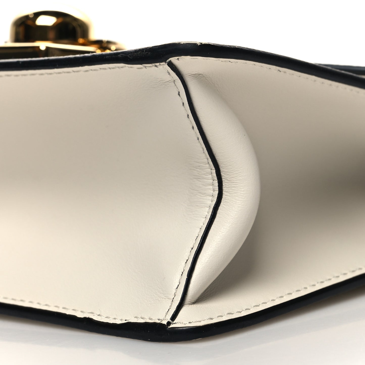 Saffiano Soft Calfskin Chain Shoulder Bag White