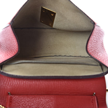 Chloe Grained Lambskin Mini Drew Shoulder Bag Plaid Red 5 of 19