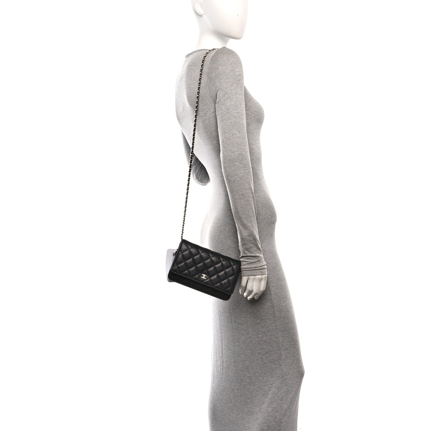 Chanel Caviar Quilted Wallet on Chain WOC Black 2 of 11