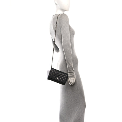 Chanel Caviar Quilted Wallet on Chain WOC Black 2 of 11