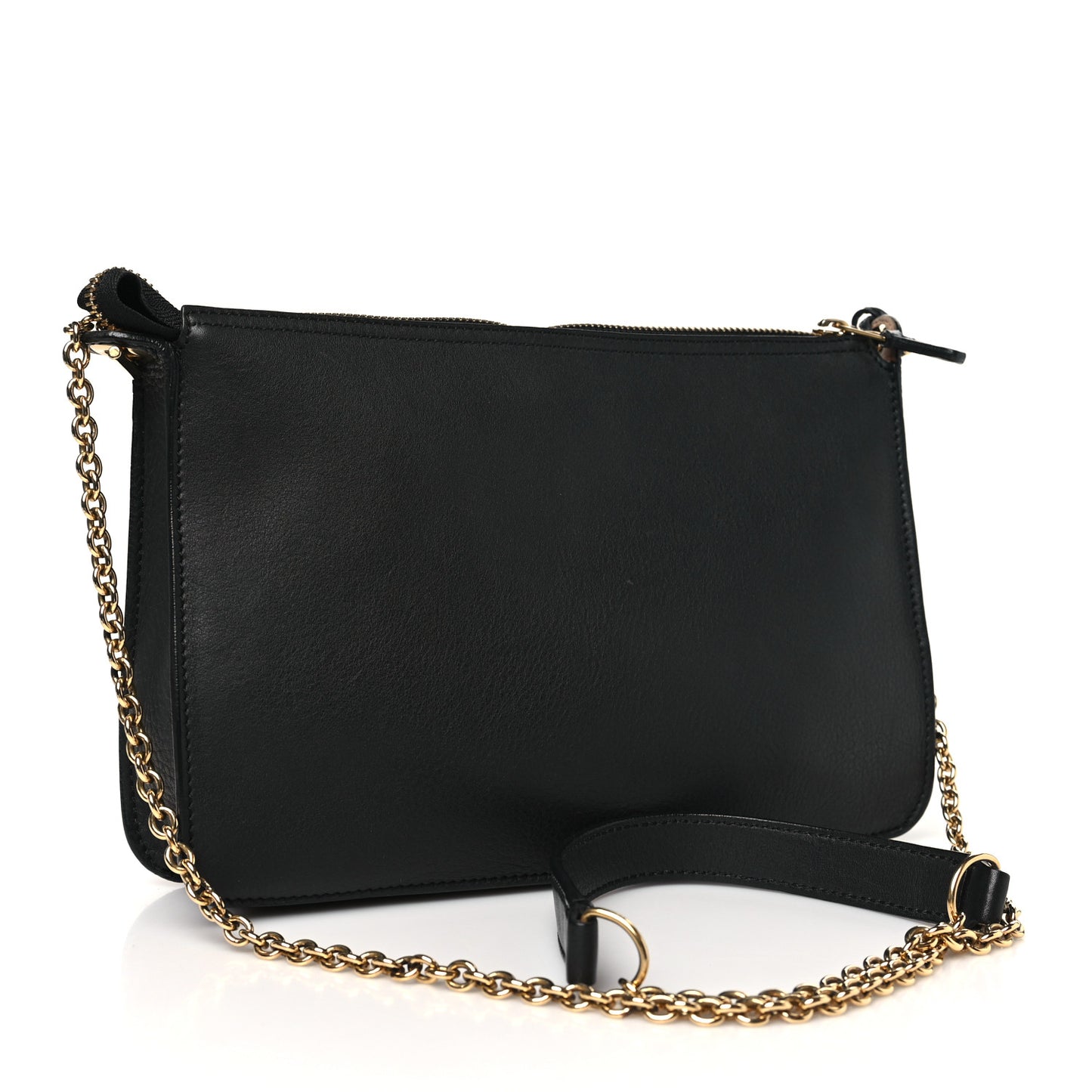 Calfskin Envelope Shoulder Bag Black