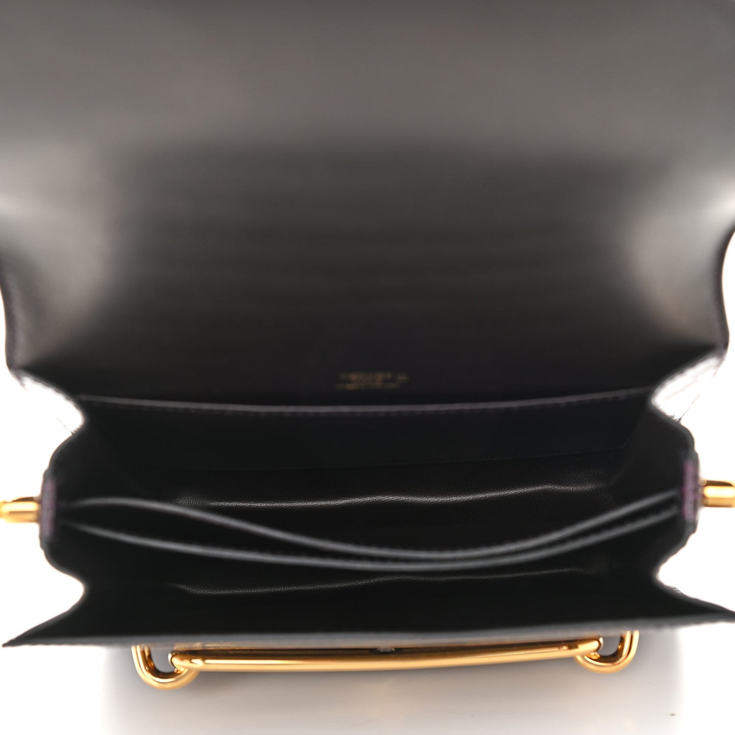 Shiny Alligator Mini Sac Roulis Prunoir
