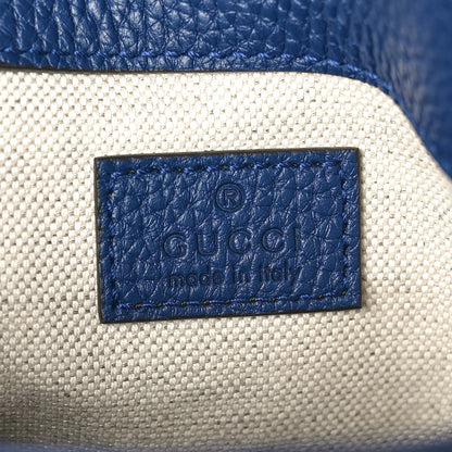 Gucci Piuma Calfskin Jumbo GG Embossed Small Messenger Bag Blue 6 of 11