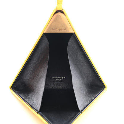 Saint Laurent Lambskin Pyramid Clutch Yellow 5 of 9