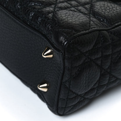 Christian Dior Grained Calfskin Cannage Small Supple Lady Dior Black 12 of 12